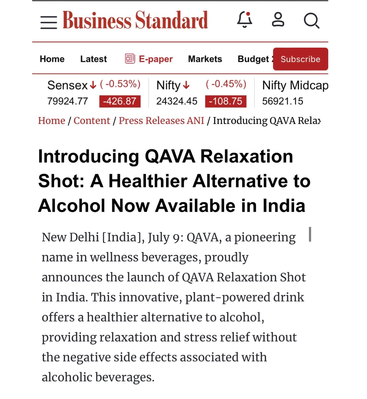 Introducing QAVA Relaxation Shot: A Healthier Alternative to Alcohol N